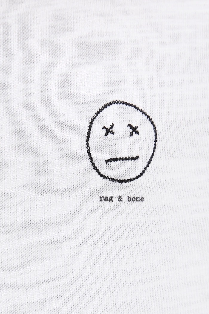 rag & bone tričko pánske bavlnené RF4625FT2GM biela