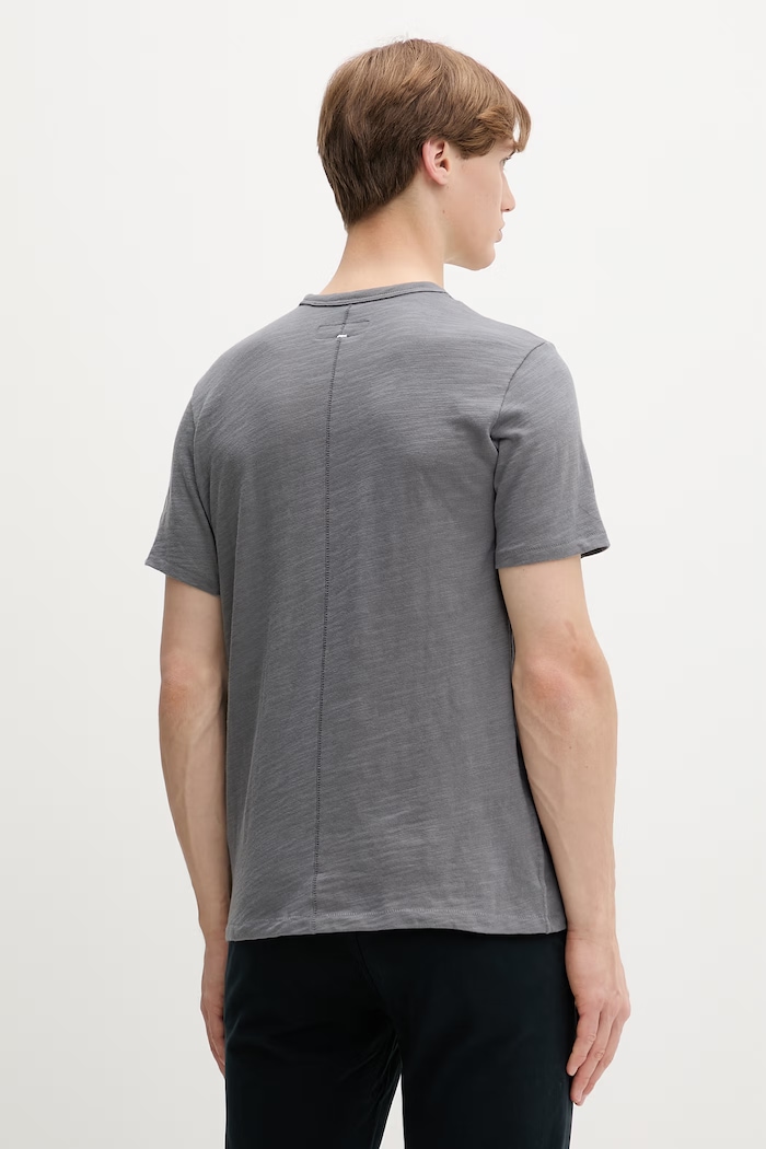 Oblečenie rag & bone tričko pánske bavlnené RF4625FT2GM sivá