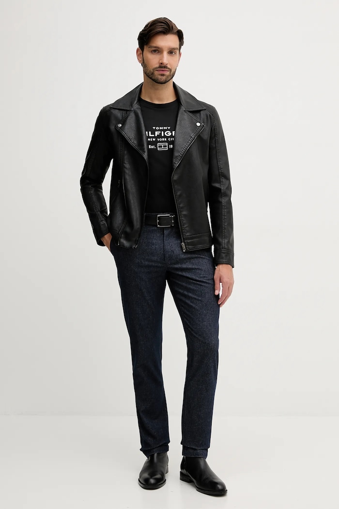 Bavlnené tričko Tommy Hilfiger MW0MW40002 čierna AW25