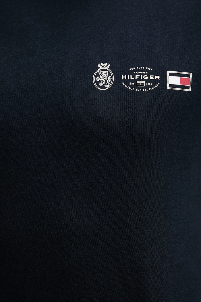 Bavlnené tričko Tommy Hilfiger MW0MW40011 tmavomodrá