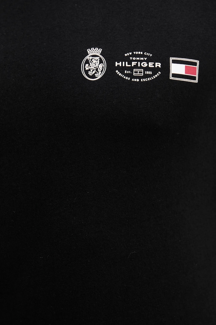 Bavlnené tričko Tommy Hilfiger MW0MW40011 čierna