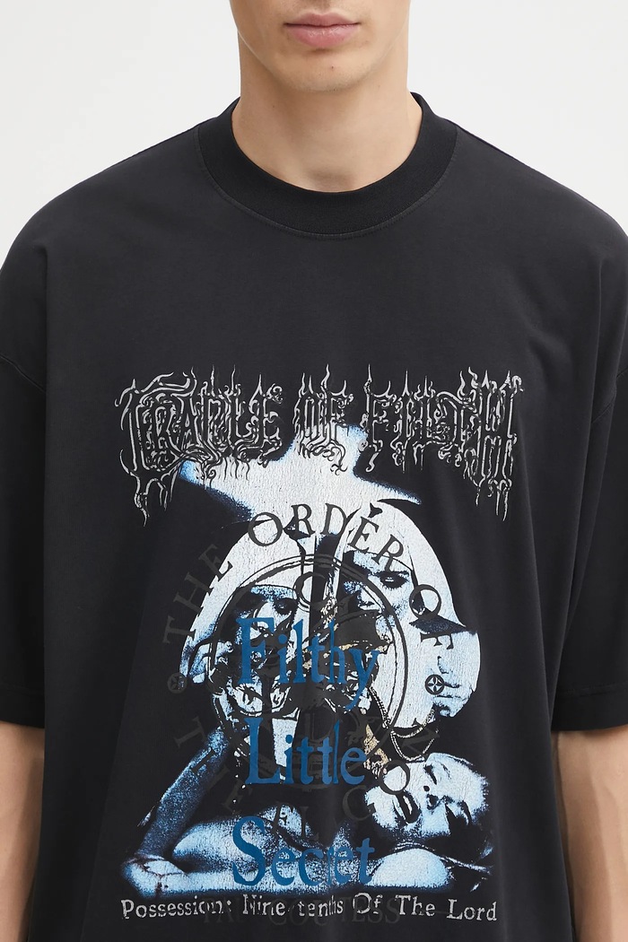VETEMENTS cotton t-shirt Cof Filthy Secret Oversized black UCF76TR600B