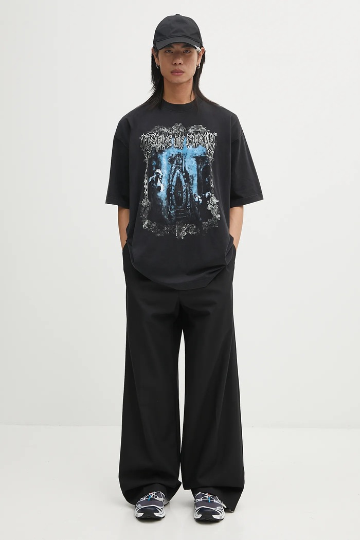 VETEMENTS t-shirt bawełniany Cof Butterfly Oversized UCF76TR800B czarny