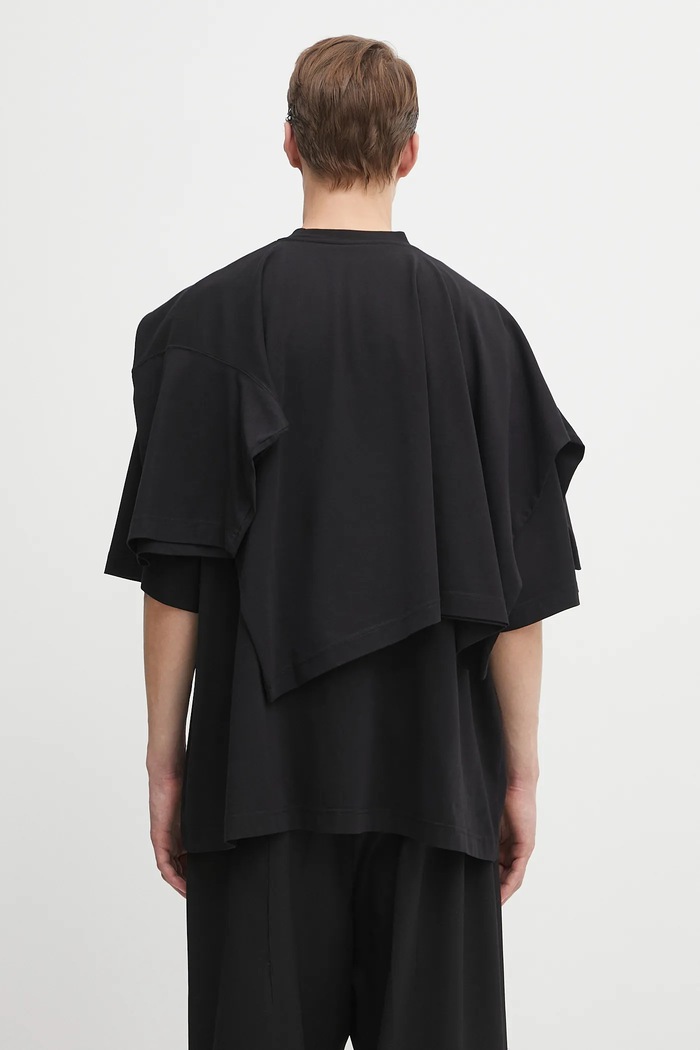 Odjeća Pamučna majica VETEMENTS Double Layered UH76TR400B crna
