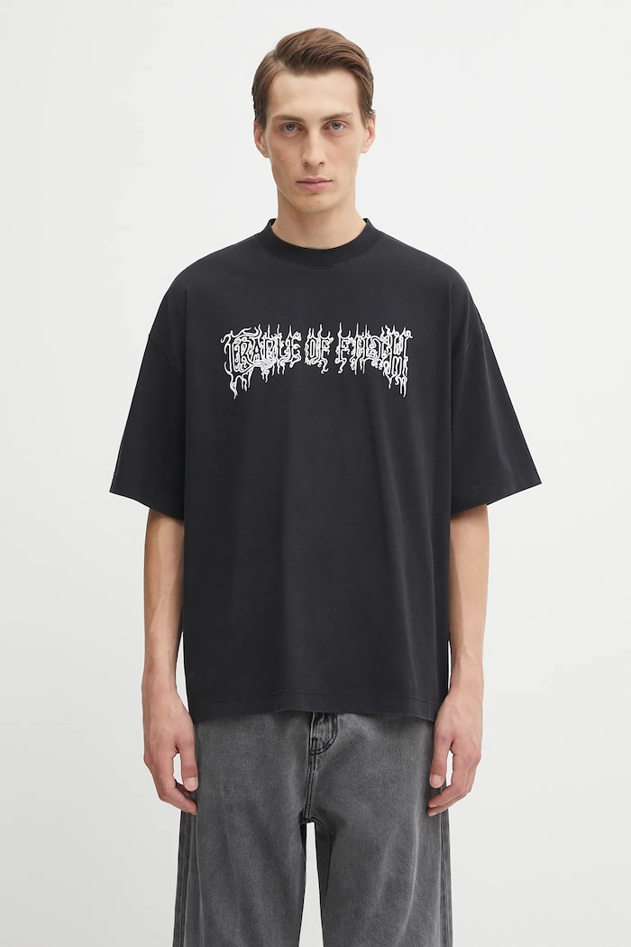 VETEMENTS cotton t-shirt Cof Logo Regular cotton black UCF76TR100B