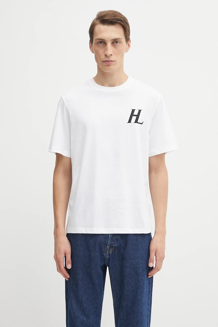 Ρούχα Βαμβακερό μπλουζάκι Helmut Lang P04HM507 λευκό