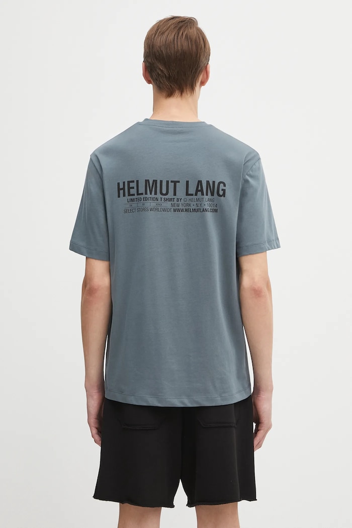 Ruházat Helmut Lang pamut póló P04HM507 kék
