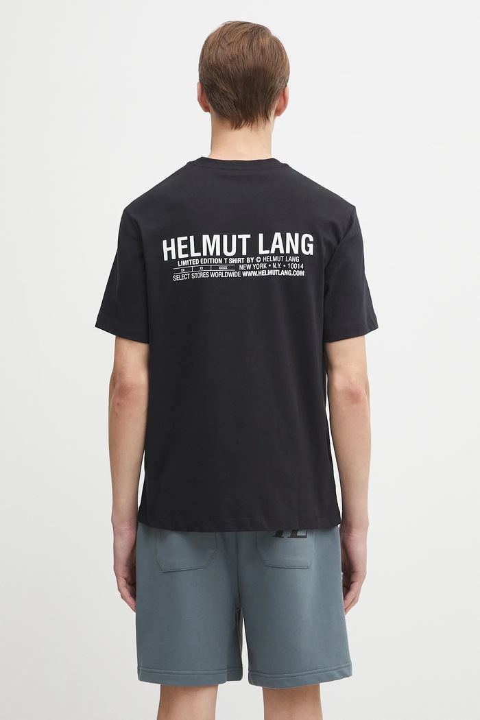 Ρούχα Βαμβακερό μπλουζάκι Helmut Lang P04HM507 μαύρο
