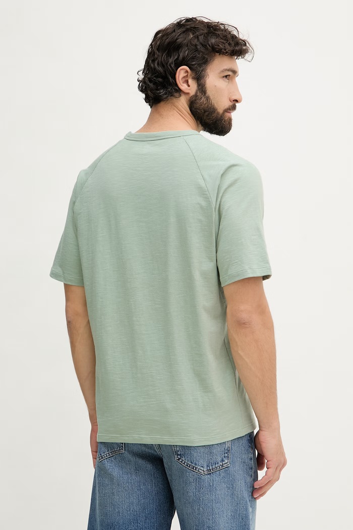Ρούχα Tommy Hilfiger T-shirt ανδρικό βαμβακερό UM0UM03605 πράσινο