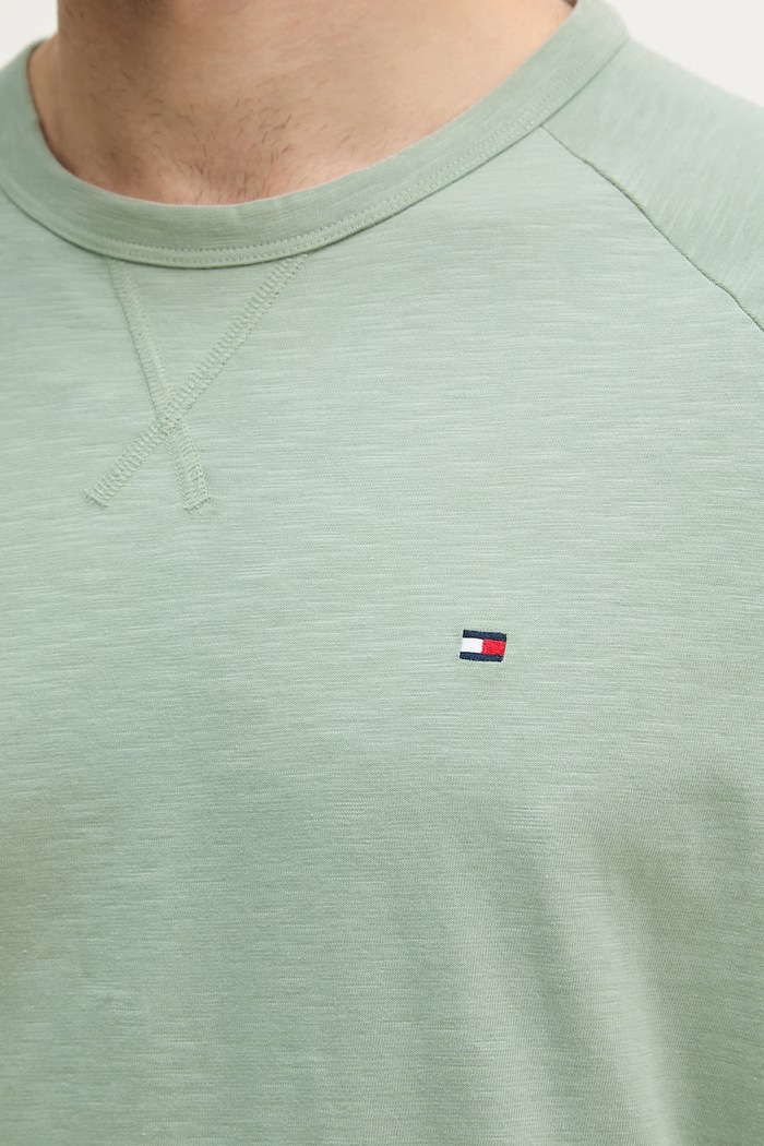 Tommy Hilfiger T-shirt ανδρικό βαμβακερό UM0UM03605 πράσινο