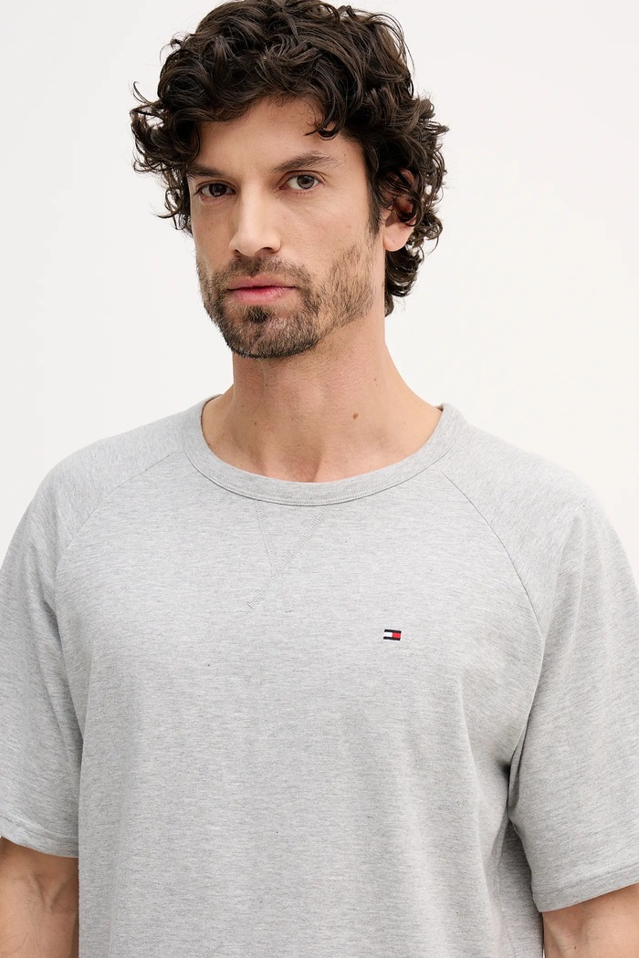 Tommy Hilfiger T-shirt męski bawełniany szary UM0UM03605