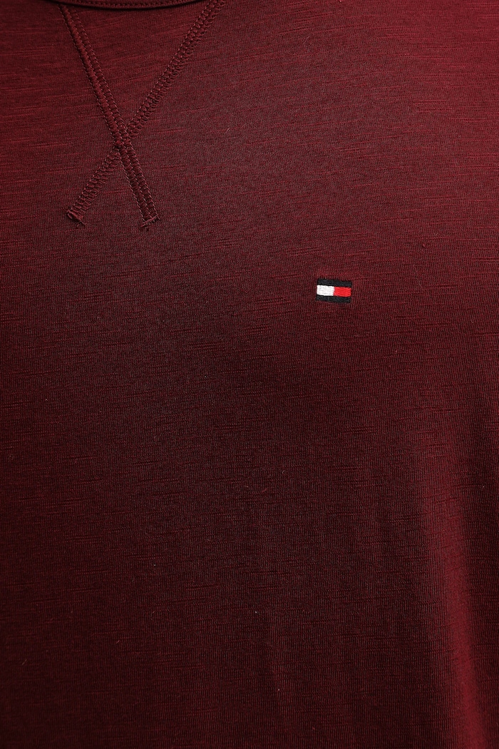 Tommy Hilfiger tricou pentru bărbați din bumbac UM0UM03605 burgundia