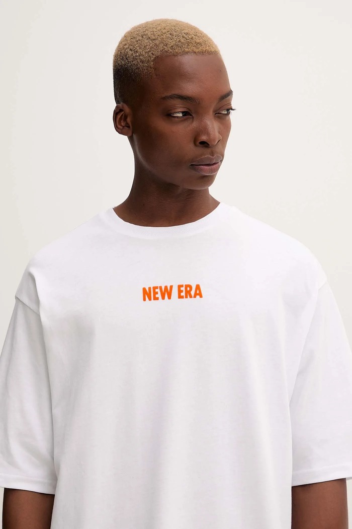 Памучна тениска New Era бял 60684381