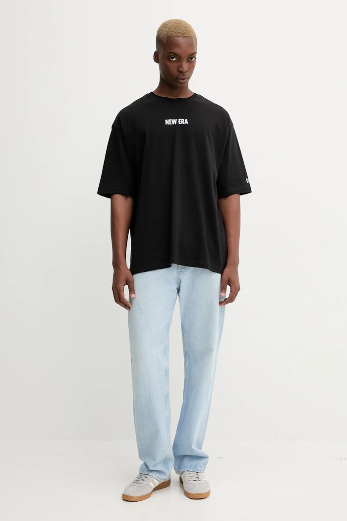 Bavlnené tričko New Era 60684382 čierna AW25