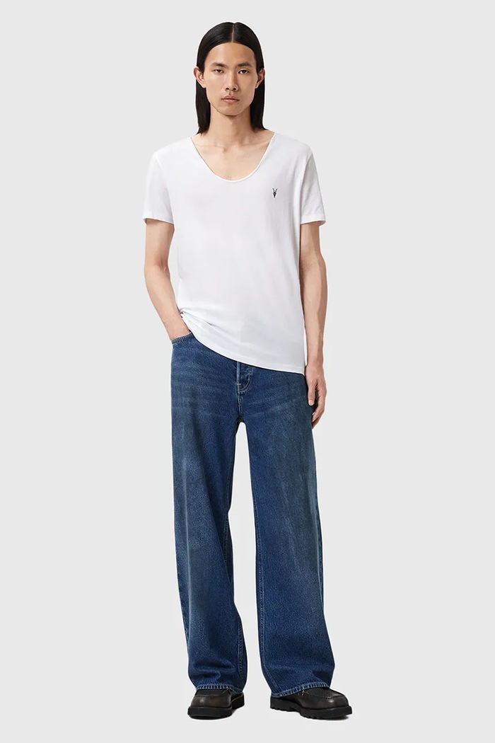 Βαμβακερό μπλουζάκι AllSaints TONIC λευκό M052JB