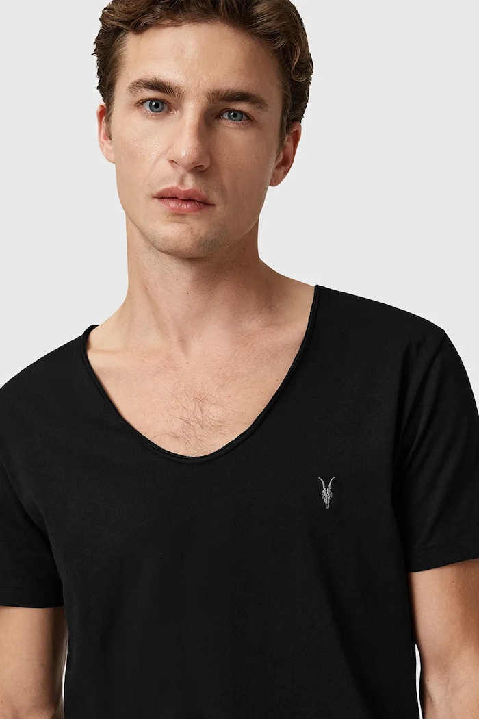 Bavlněné tričko AllSaints TONIC M052JB černá AW25