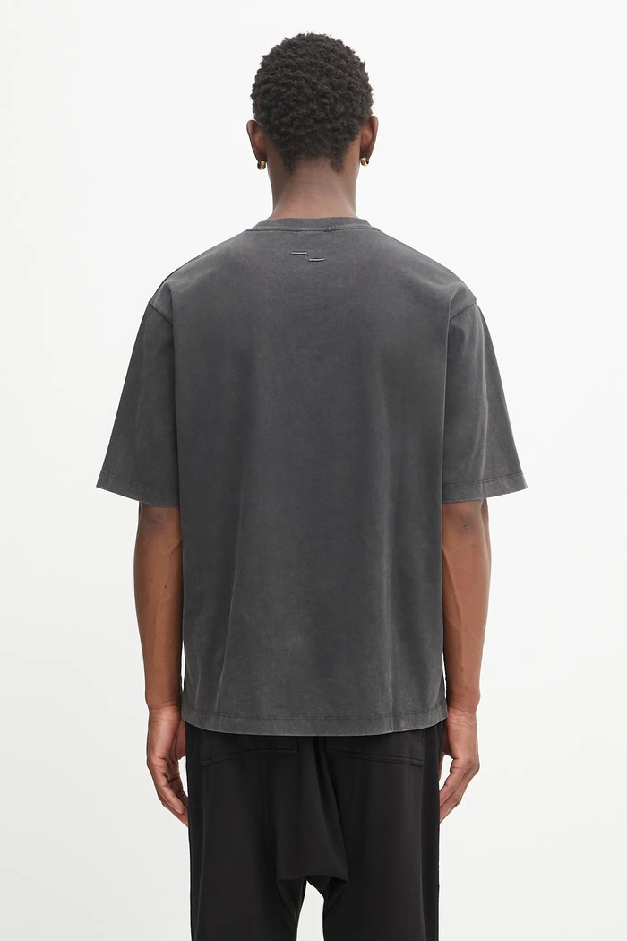 Îmbrăcăminte Filling Pieces tricou din bumbac Boxy Embroidered 412520501142 gri