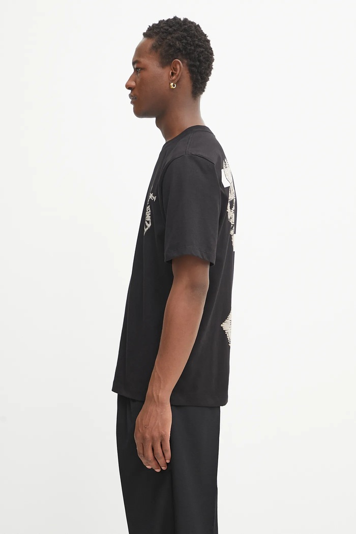 Filling Pieces t-shirt bawełniany Trumpeteer 422520500237 czarny AW25