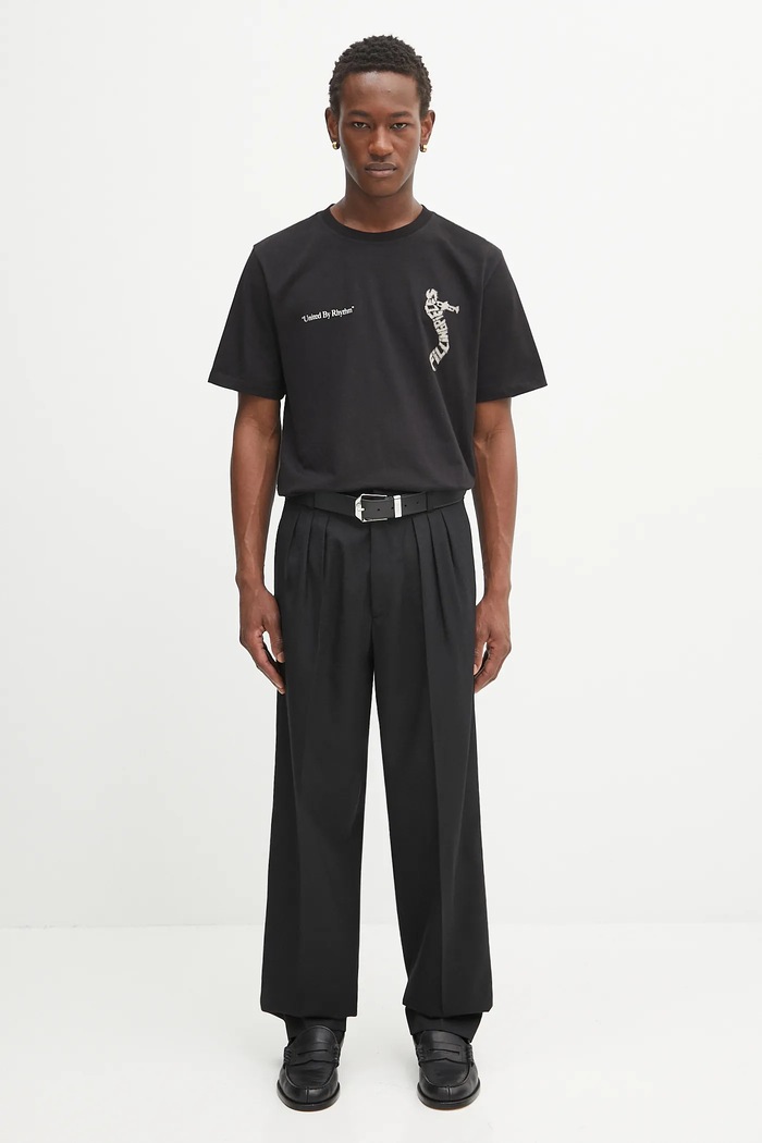 Filling Pieces t-shirt bawełniany Trumpeteer 422520500237 czarny