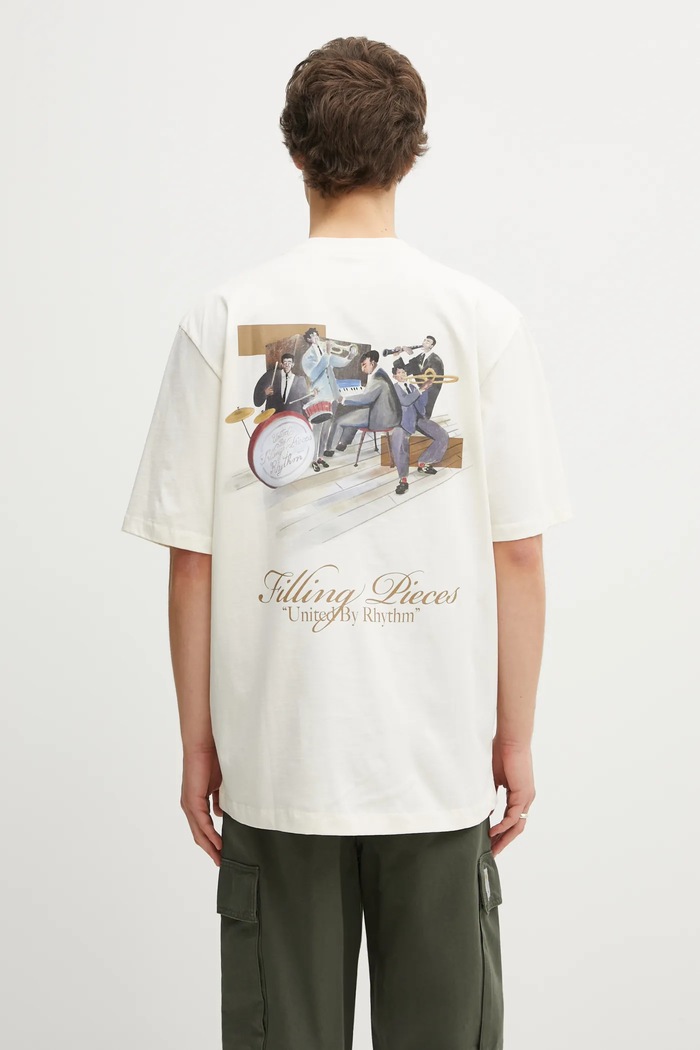 Filling Pieces tricou din bumbac Band bumbac bej 422520500238