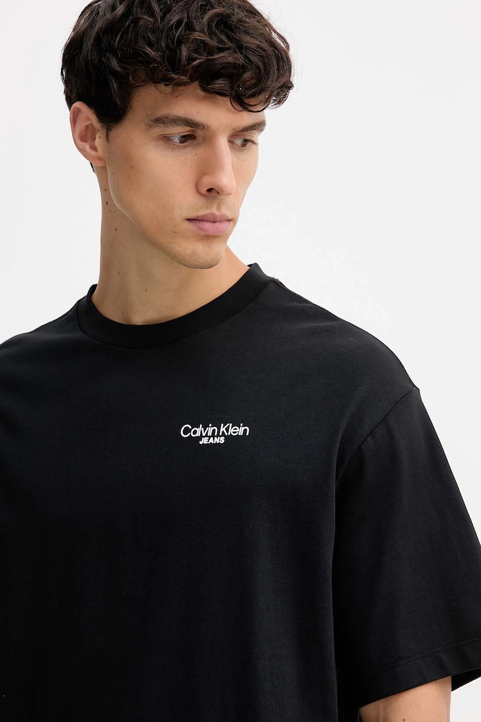 Calvin Klein Jeans t-shirt bawełniany czarny LV04RD825G