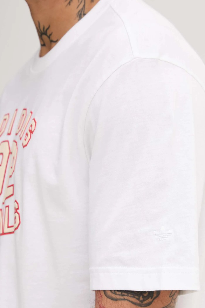 adidas Originals t-shirt bawełniany Varsity JX8174 biały
