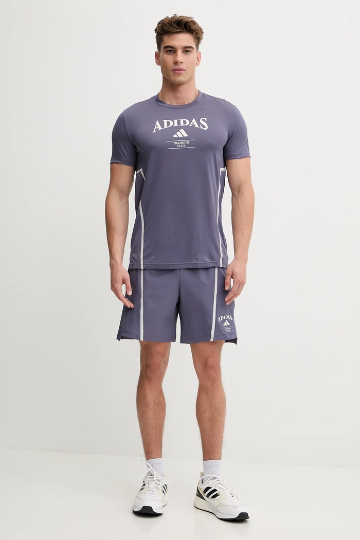 adidas Performance t-shirt treningowy D4T Heritage KA5289 fioletowy AW25