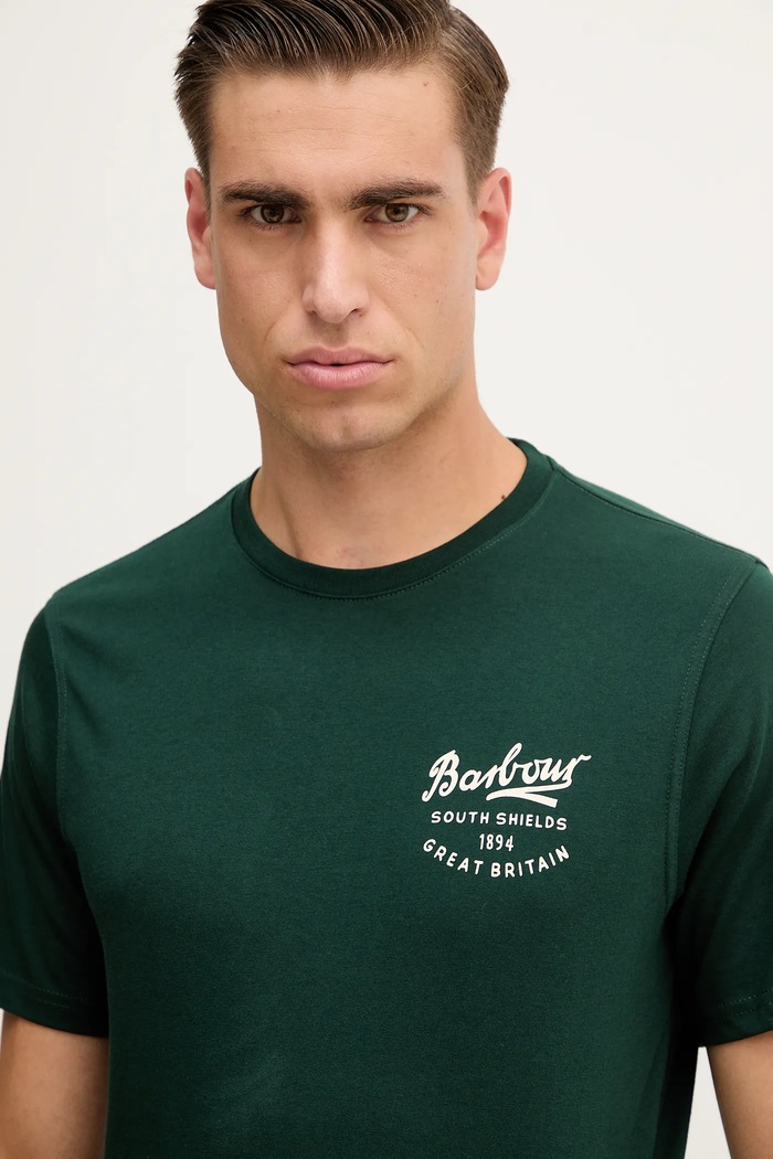 Barbour tricou din bumbac verde MTS1347