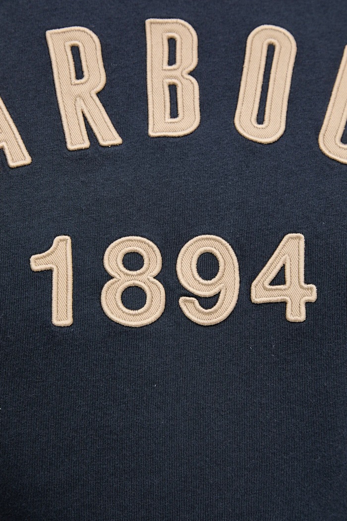 Barbour tricou din bumbac HOLLINS bleumarin MTS1472