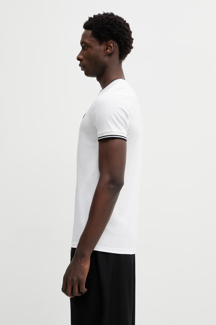 Fred Perry t-shirt ανδρικό βαμβακερό M1588V λευκό SS26