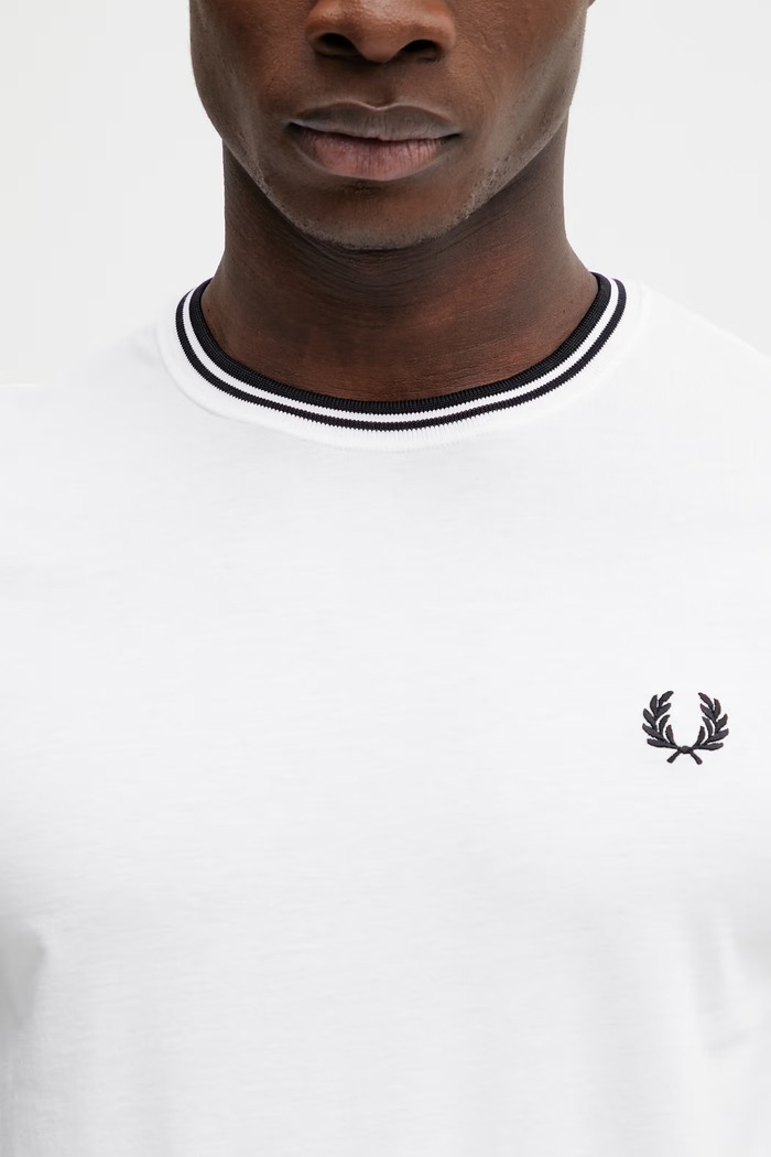 Fred Perry t-shirt ανδρικό βαμβακερό λευκό M1588V