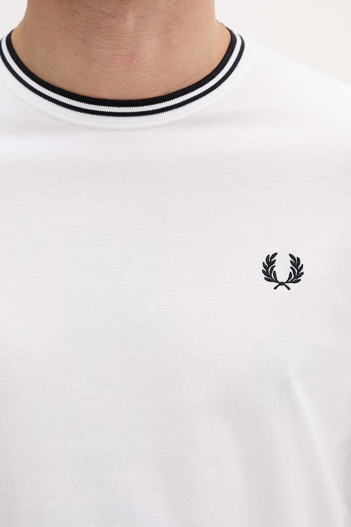 Fred Perry kratka majica moška bombažna M1588V bela