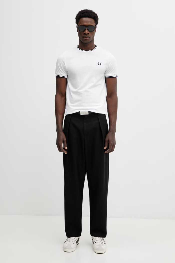 Fred Perry t-shirt ανδρικό βαμβακερό M1588V λευκό