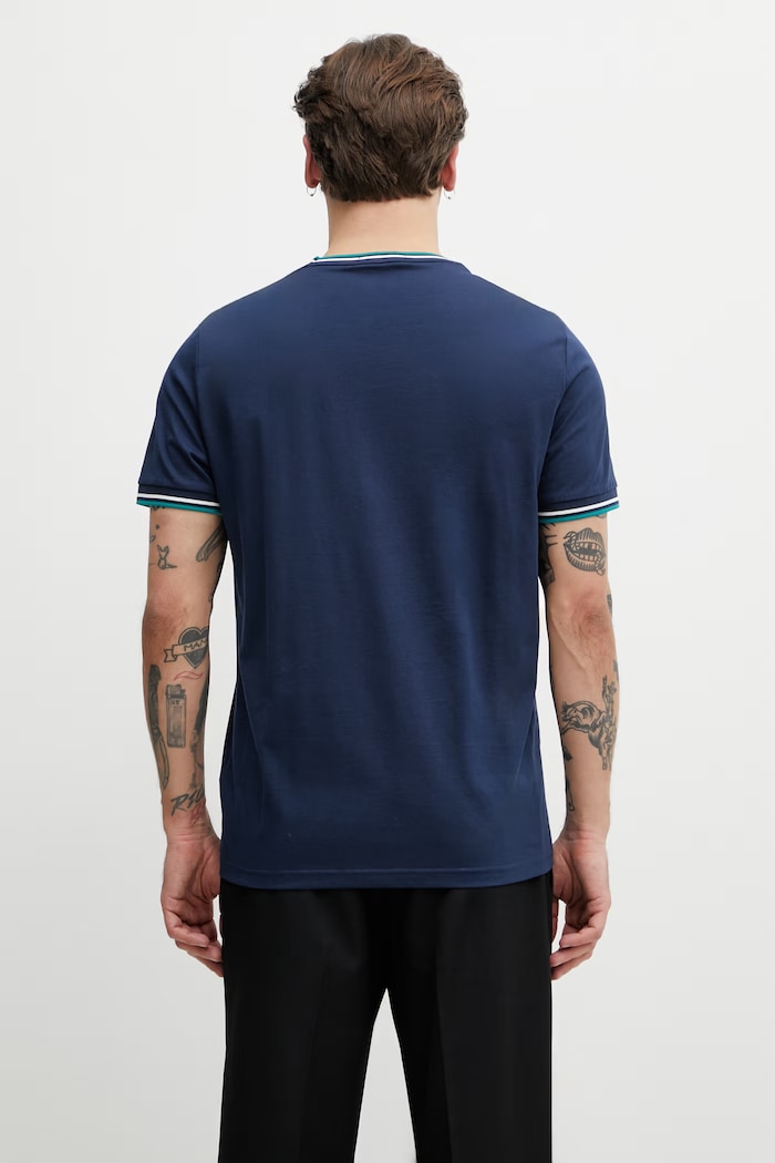 Abbigliamento Fred Perry T-shirt in cotone da uomo M1588V blu navy