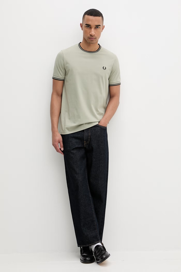 Fred Perry kratka majica moška bombažna M1588V zelena SS26