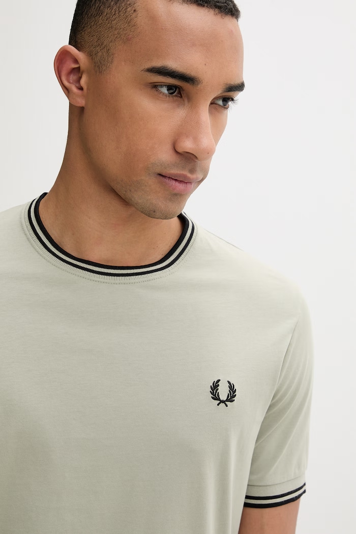 Fred Perry kratka majica moška bombažna zelena M1588V