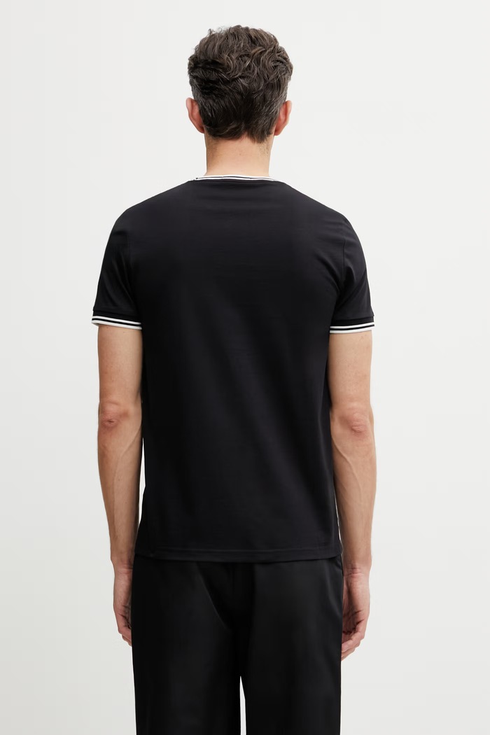 Odzież Fred Perry t-shirt męski bawełniany M1588V czarny