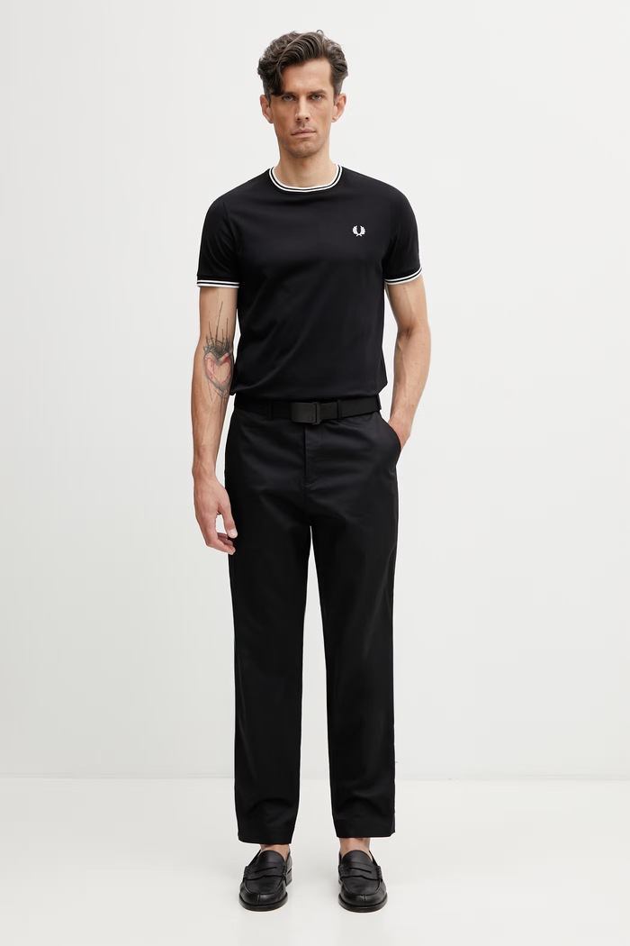 Fred Perry t-shirt męski bawełniany M1588V czarny