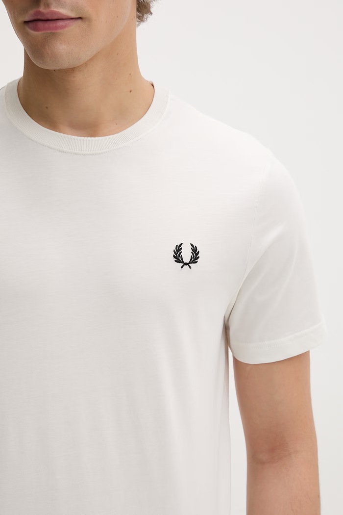 Bombažna kratka majica Fred Perry M1600V bež