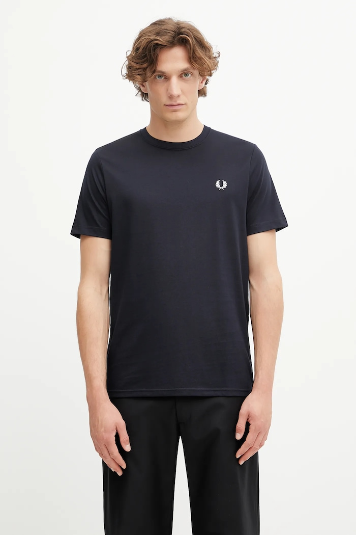 Fred Perry cotton t-shirt cotton navy M1600V