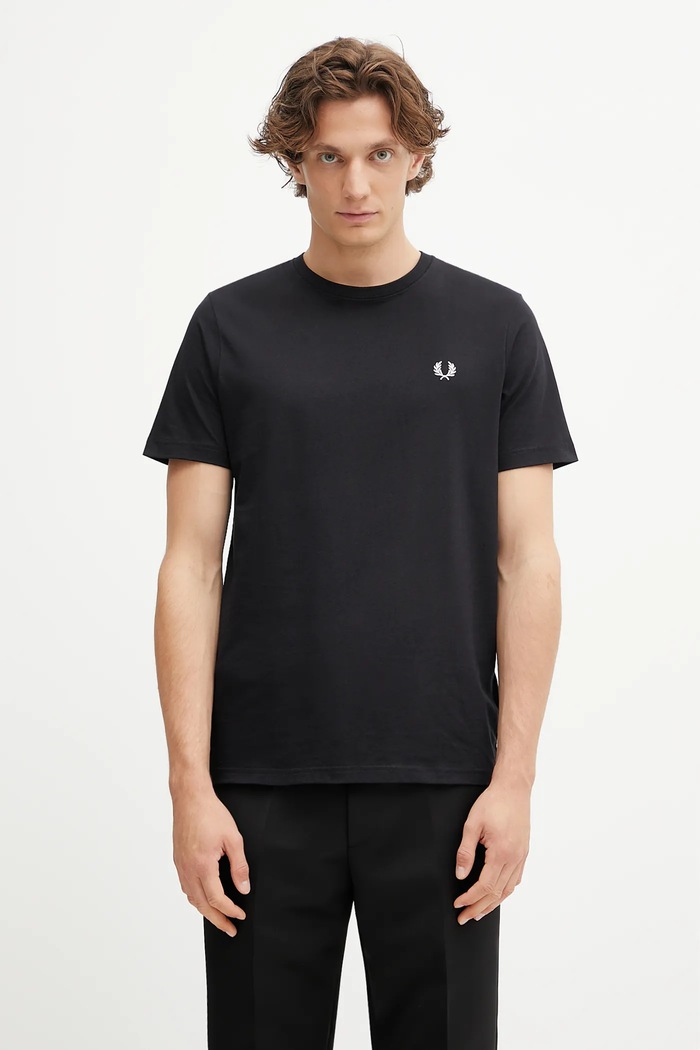 Fred Perry pamut póló pamut fekete M1600V
