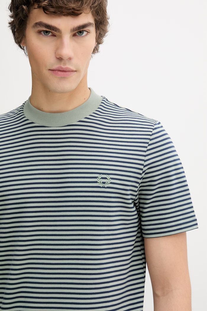 Bombažna kratka majica Fred Perry zelena M6581