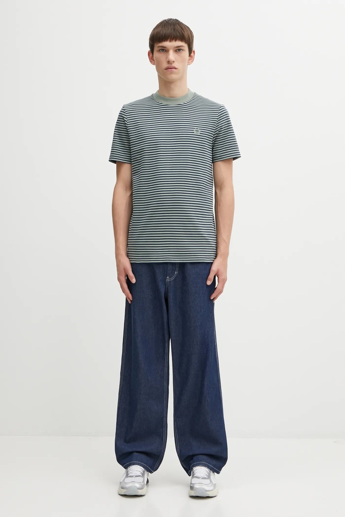 Βαμβακερό μπλουζάκι Fred Perry M6581 πράσινο