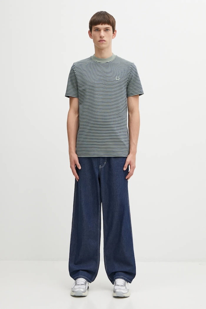 Βαμβακερό μπλουζάκι Fred Perry M6581 πράσινο