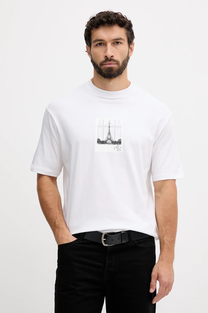 Karl Lagerfeld t-shirt Karl Lagerfeld x Paris Hilton 554235.755420 biały AW25