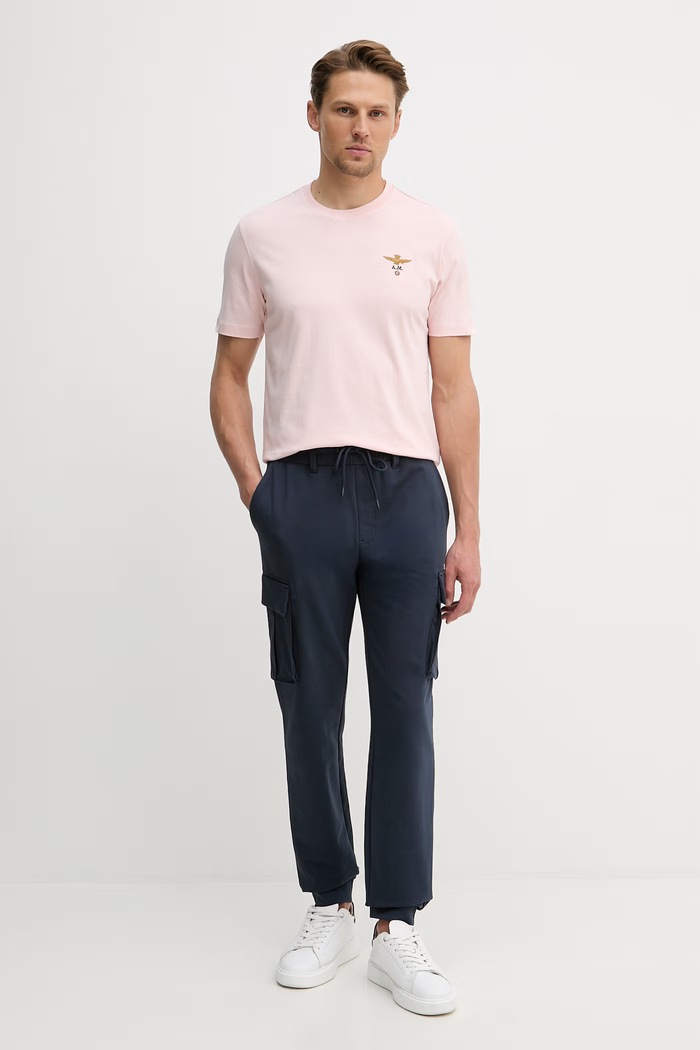 Aeronautica Militare kratka majica moška bombažna TS1580UJ00372 roza SS26