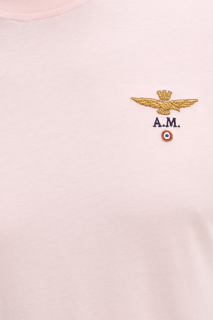 Aeronautica Militare kratka majica moška bombažna TS1580UJ00372 roza