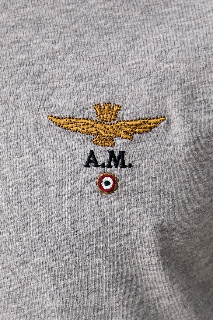 Футболка для мужчин из хлопка Aeronautica Militare TS1580UJ00372 серый