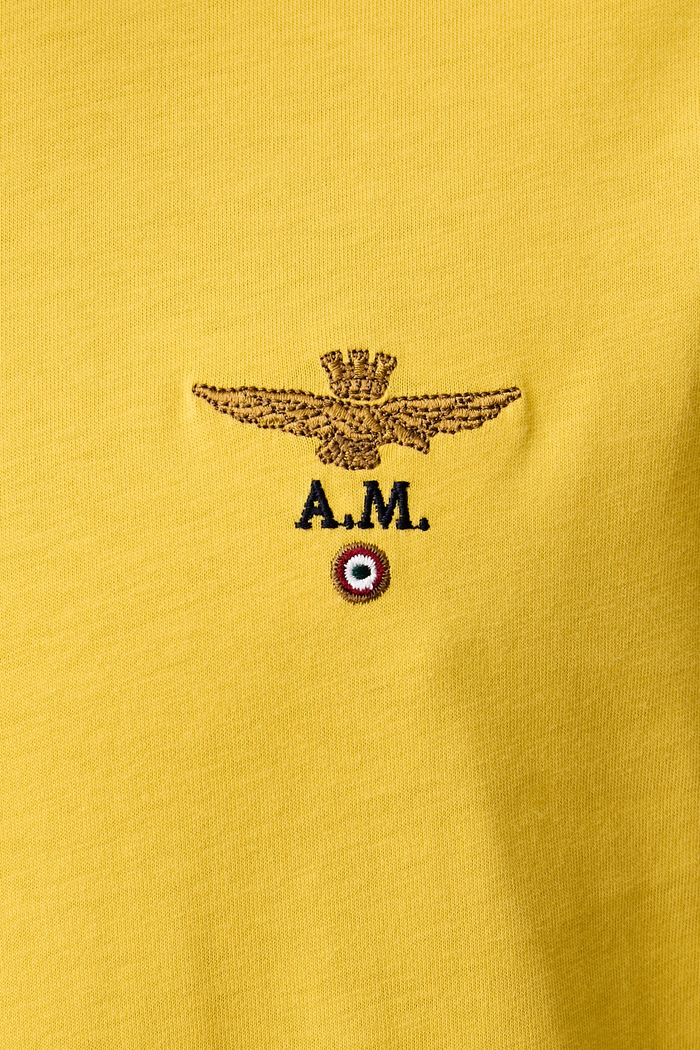 Tričko pánské bavlněné Aeronautica Militare žlutá TS1580UJ00372