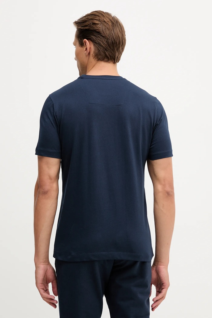 Abbigliamento Aeronautica Militare t-shirt da uomo in cotone TS1580UJ00372 blu navy